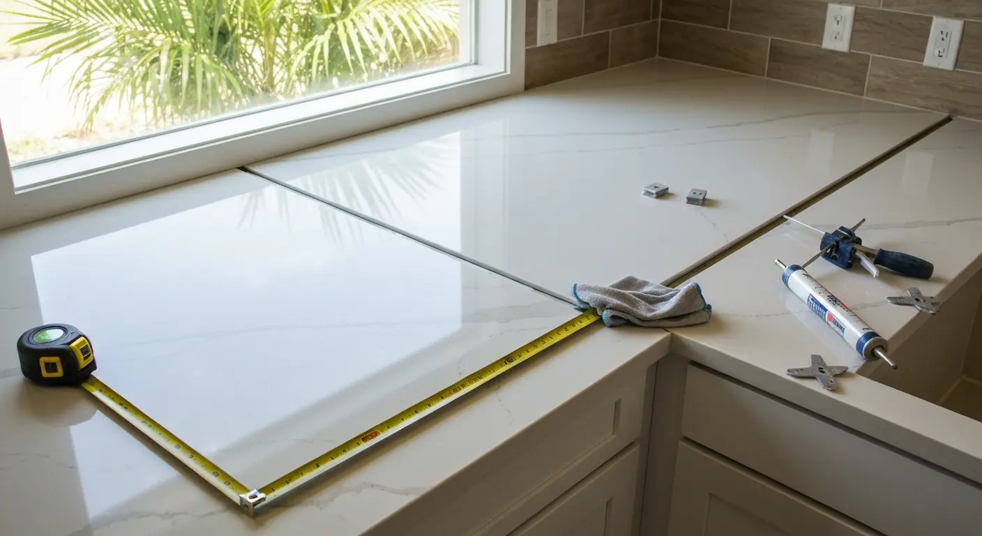 Custom countertop installation