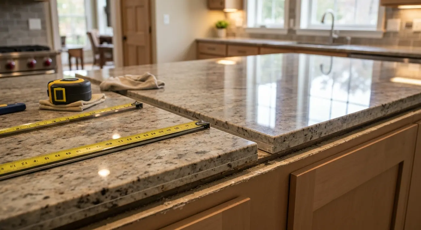 Stone countertop installation