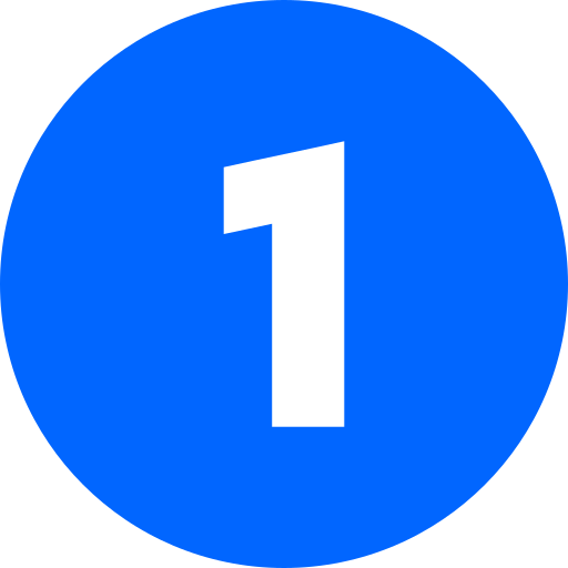 Flujo de trabajo - Ícono con el número uno