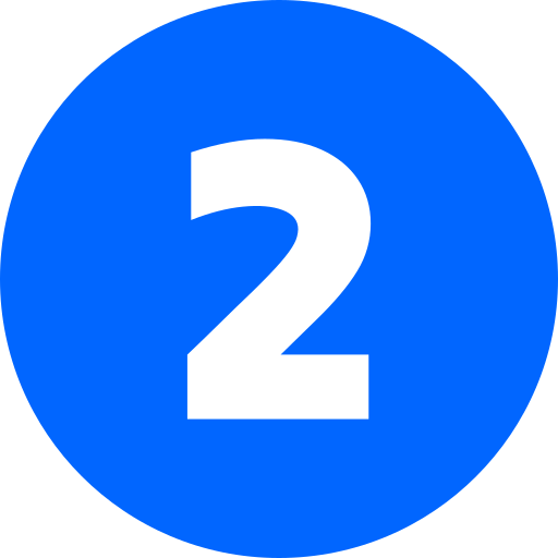 Flujo de trabajo - Ícono con el número dos