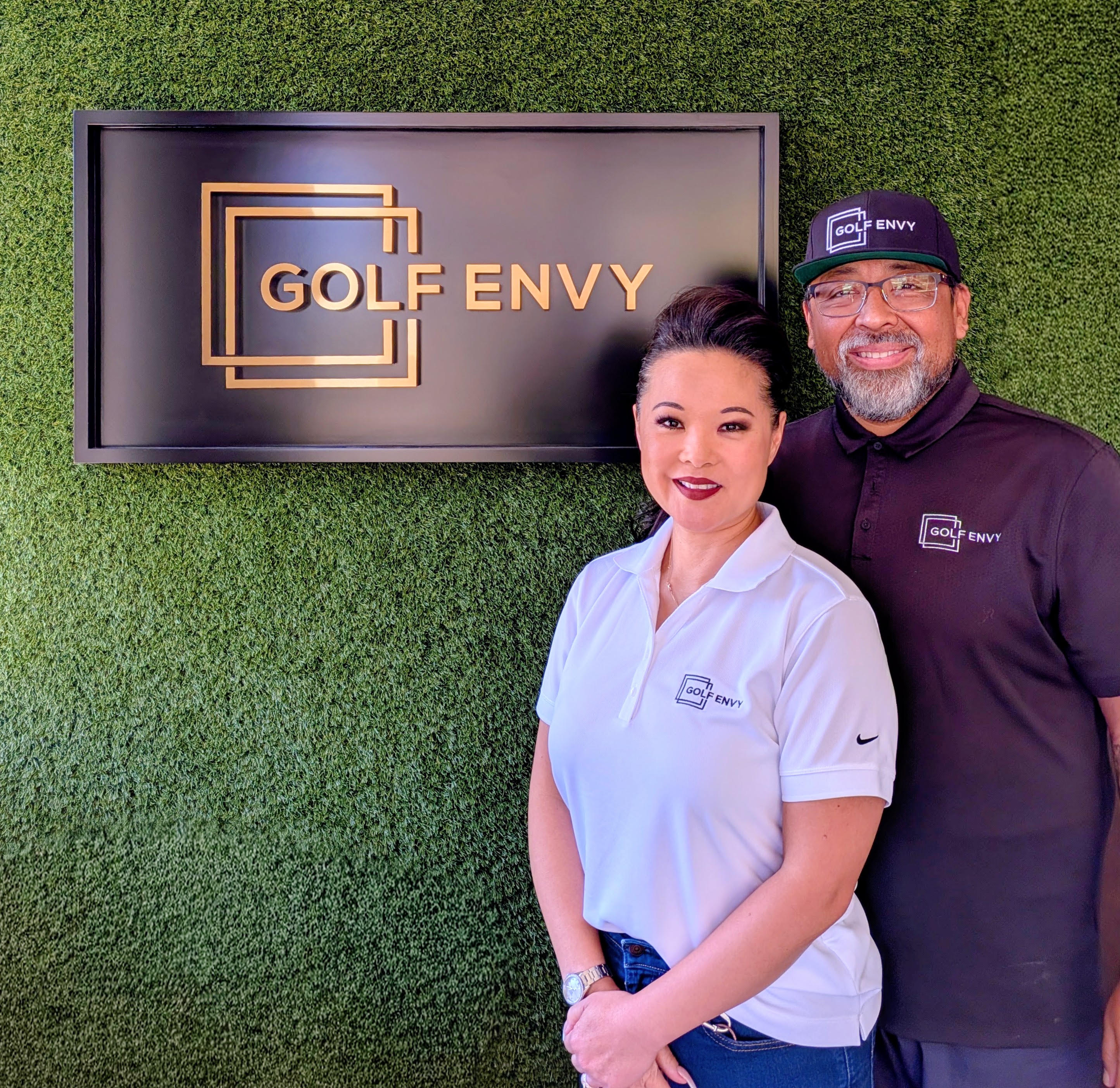 Nancy Cheung and Jerry Ybarra, co-owners of Golf Envy San Gabriel Nancy Cheung and Jerry Ybarra, co-owners of Golf Envy San Gabriel