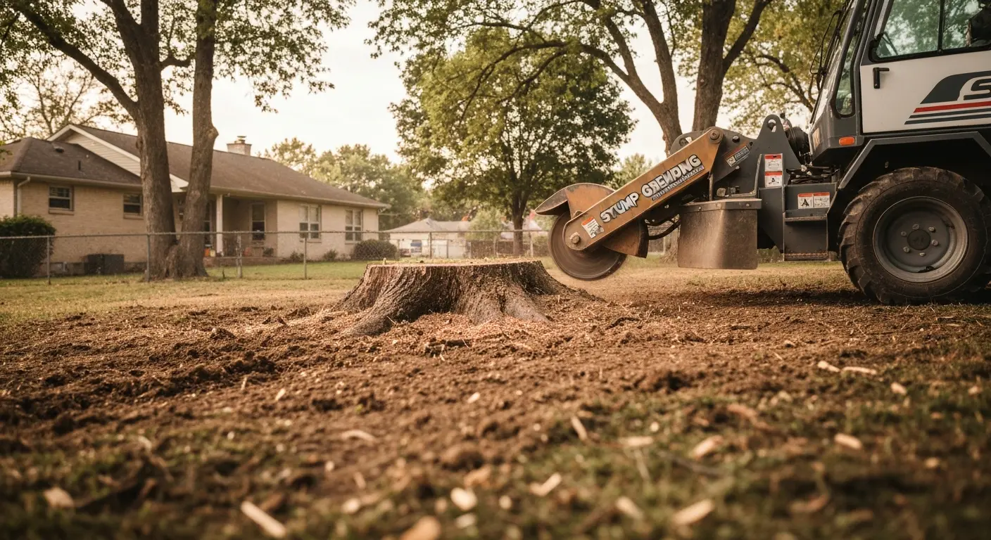 Stump grinding service