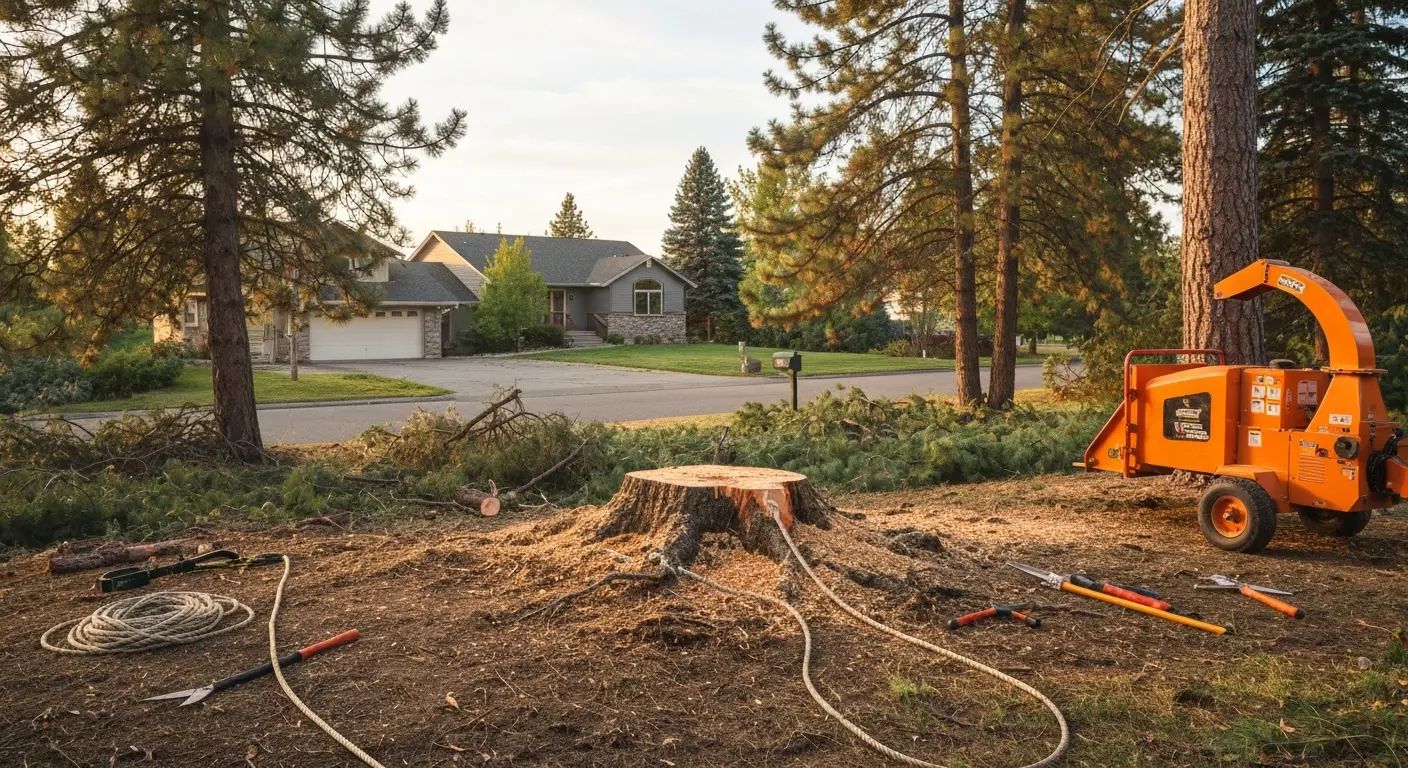 Tree removal in progress