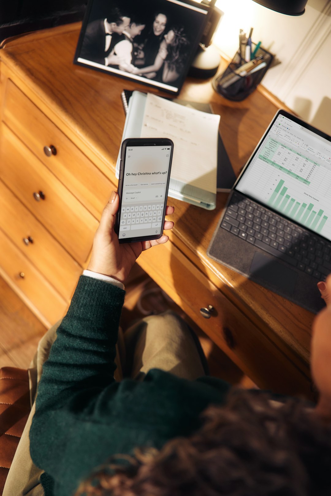 A business owner receiving a message from a qualified opportunity 