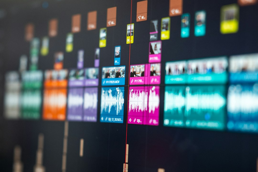 Video files on an editor timeline