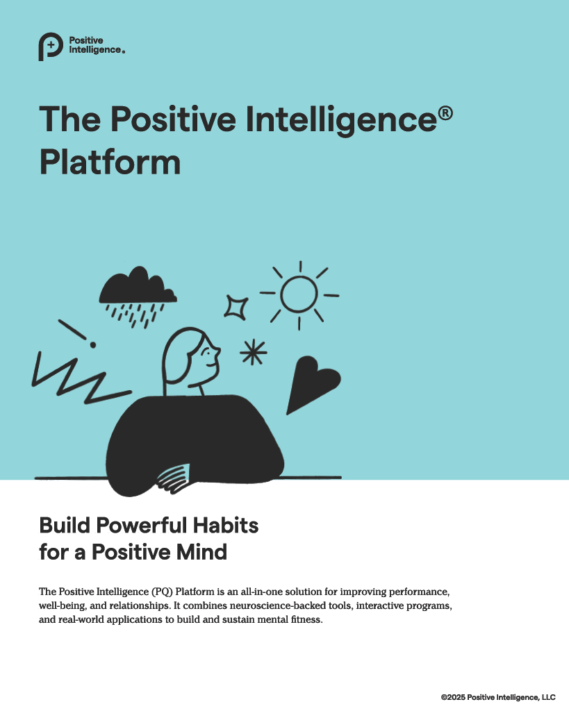 Positive Intelligence® framework graphic, introducing mental fitness training to build resilient team cultures.