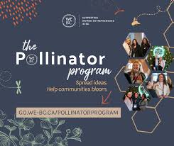 WEBC Pollinator Program logo graphic, highlighting Linda Bartholme’s active community business partnership