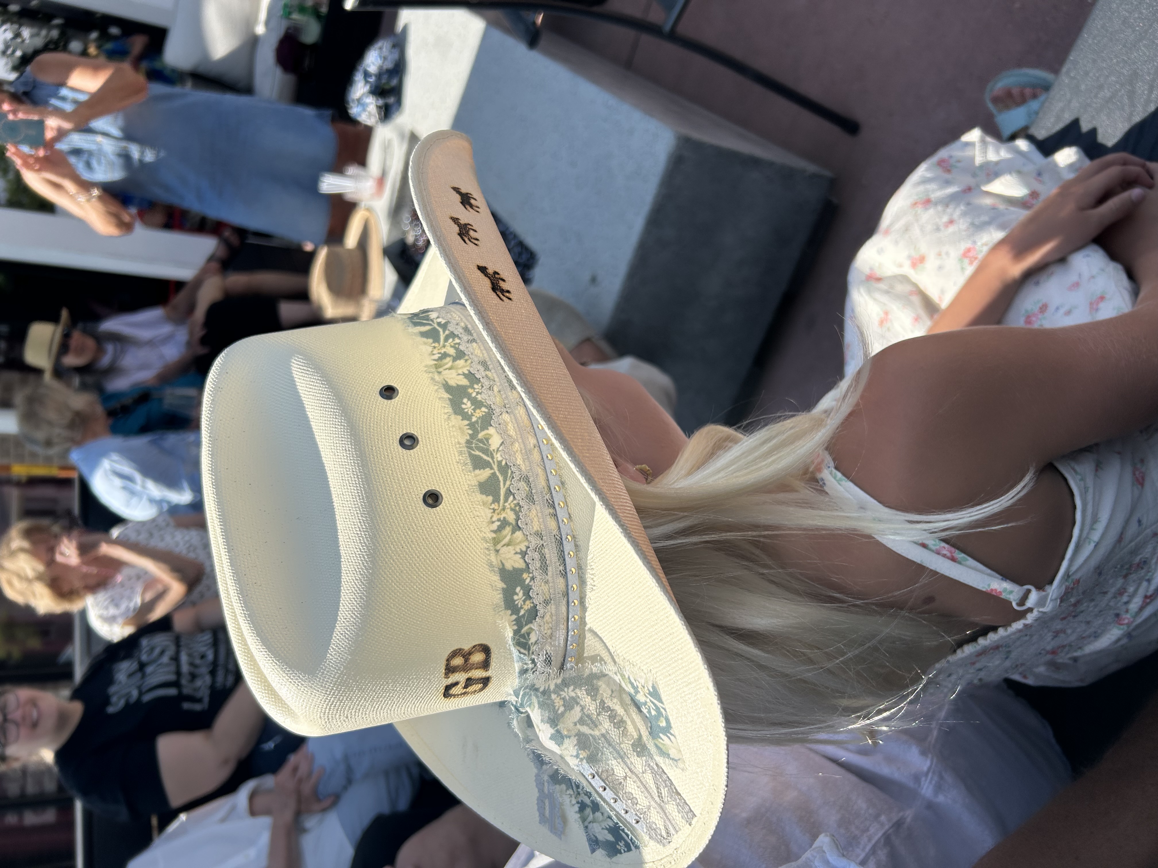 Kid wearing their custom hat