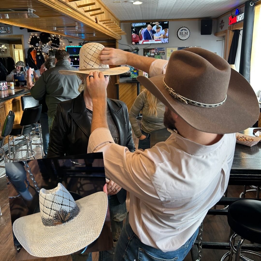 Fitting and shaping a hat on a customer