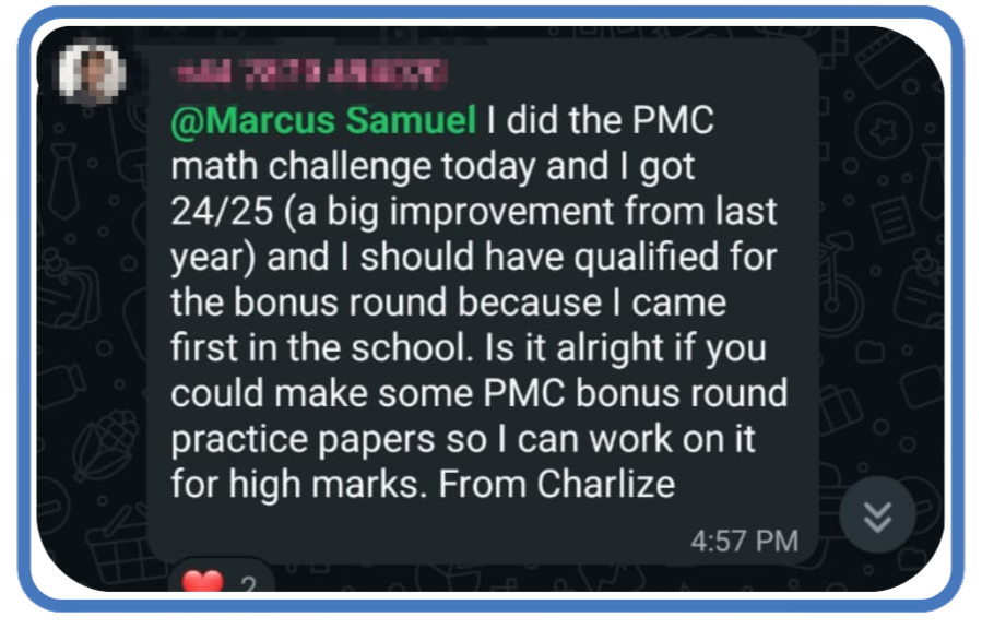 Top of the School in PMC Challenge
