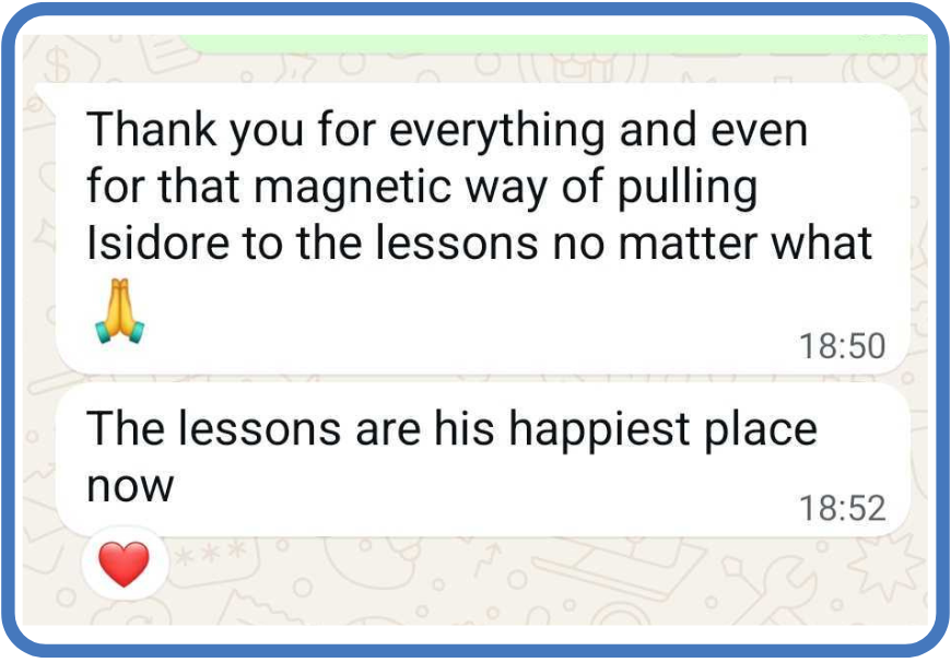 Lessons Are His Happiest Place