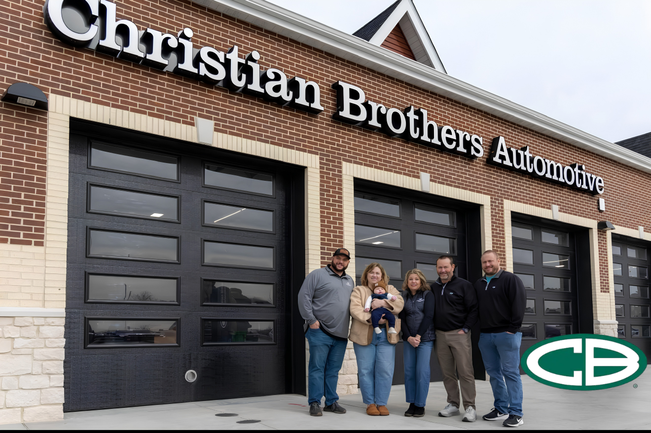 The Shaver family, outside of Christian Brothers Automotive. (3740 Westdale Parkway SW, Cedar Rapids, IA< 52404)