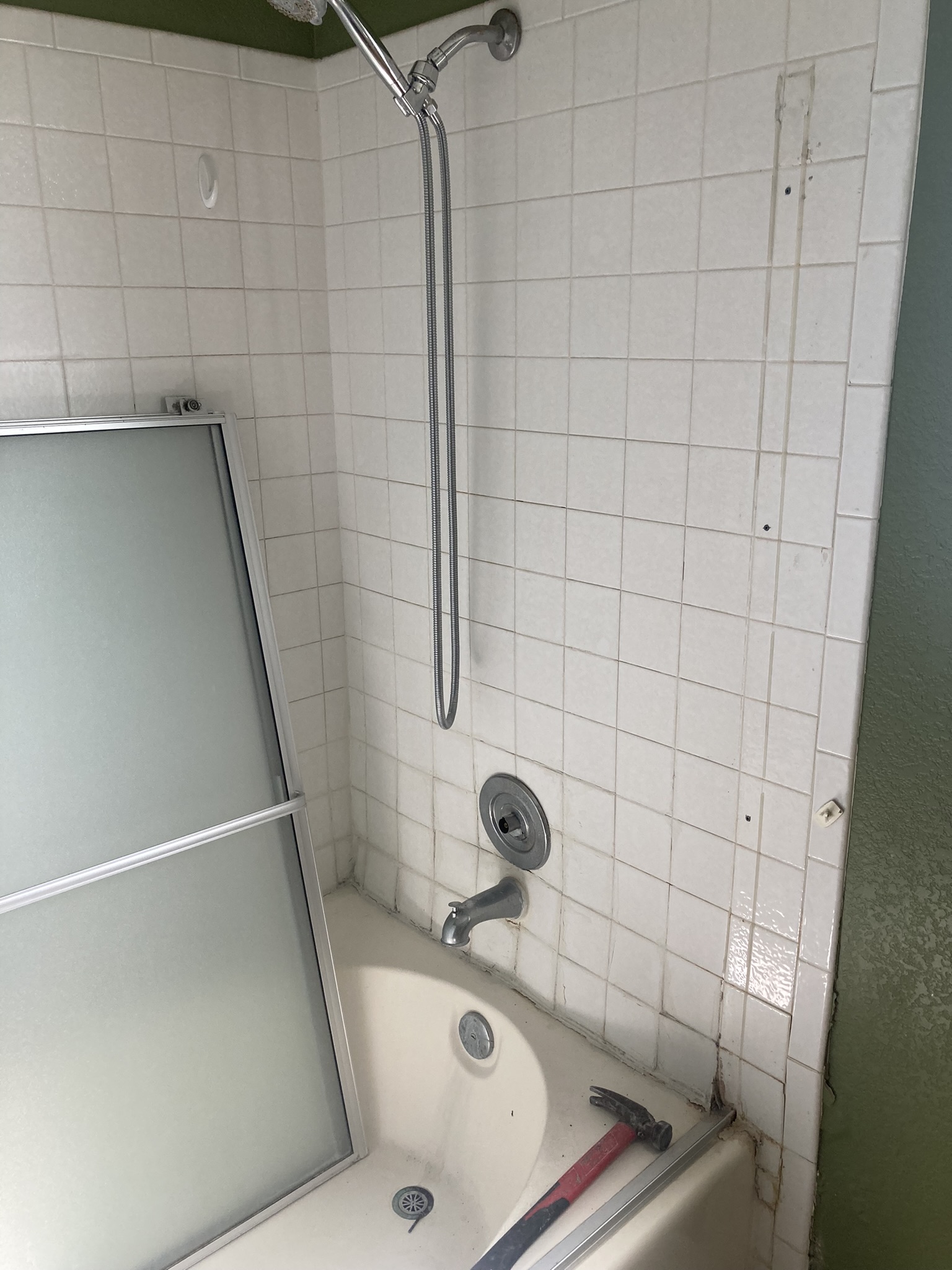 water damaged shower 