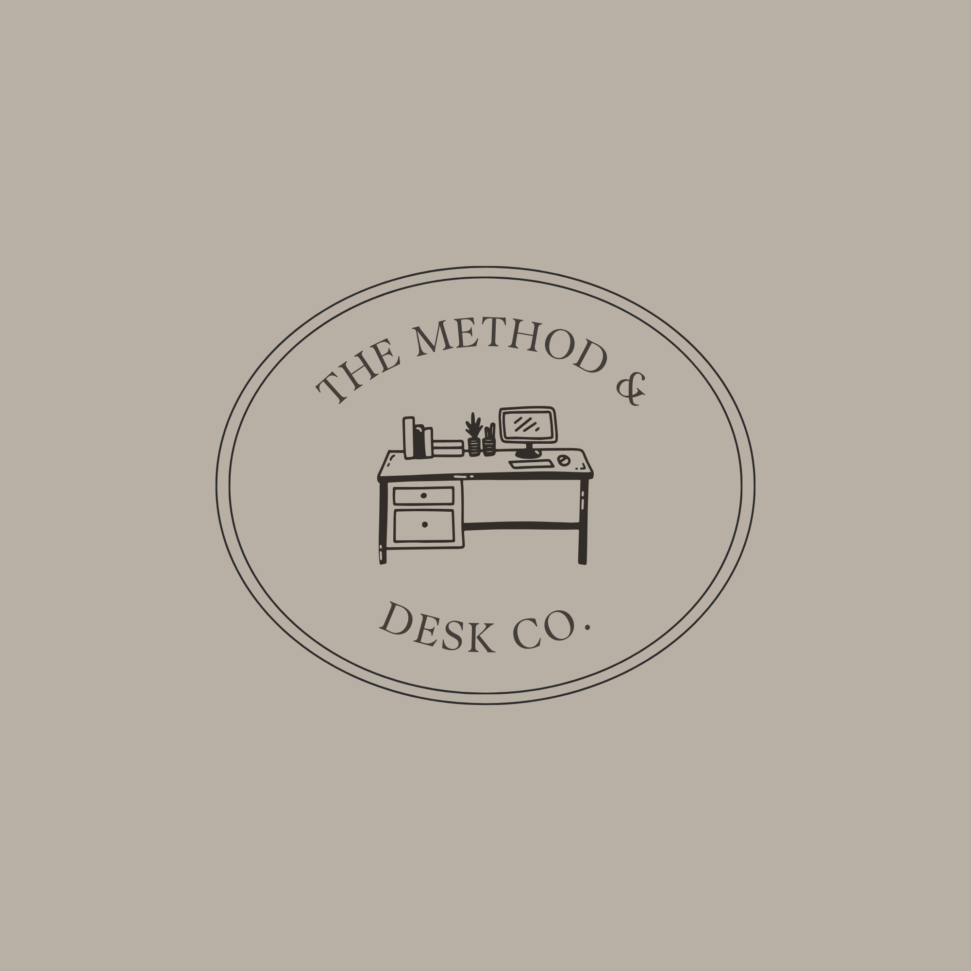The Method & Desk Co. logo — a desk illustration inside an oval badge