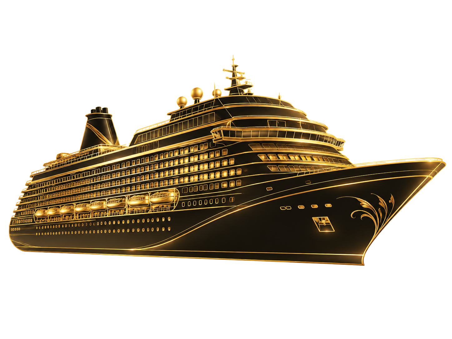 Cruise ship illustration