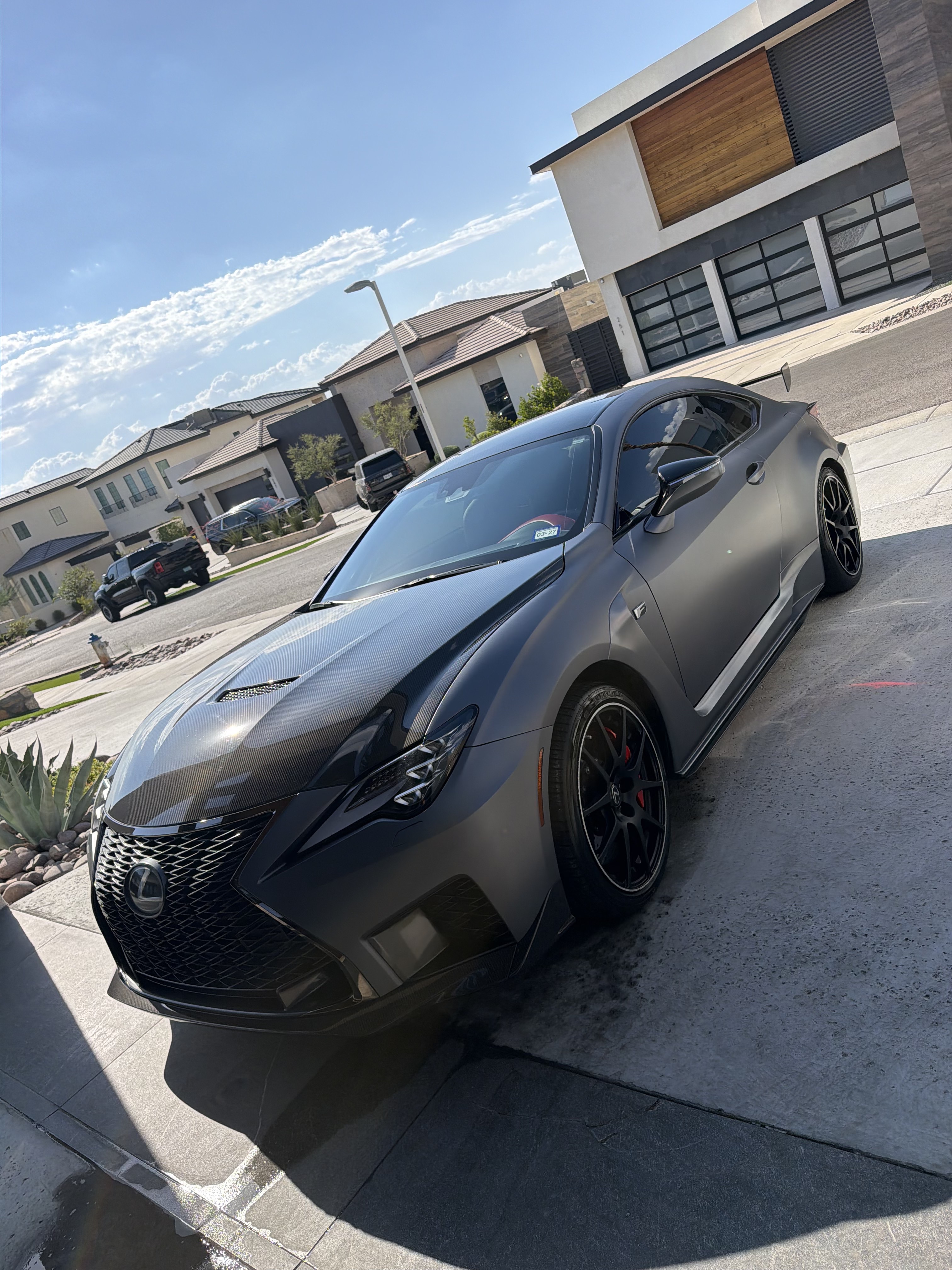 Satin grey sedan after paint correction