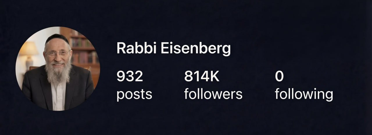 Rabbi Eisenberg Instagram