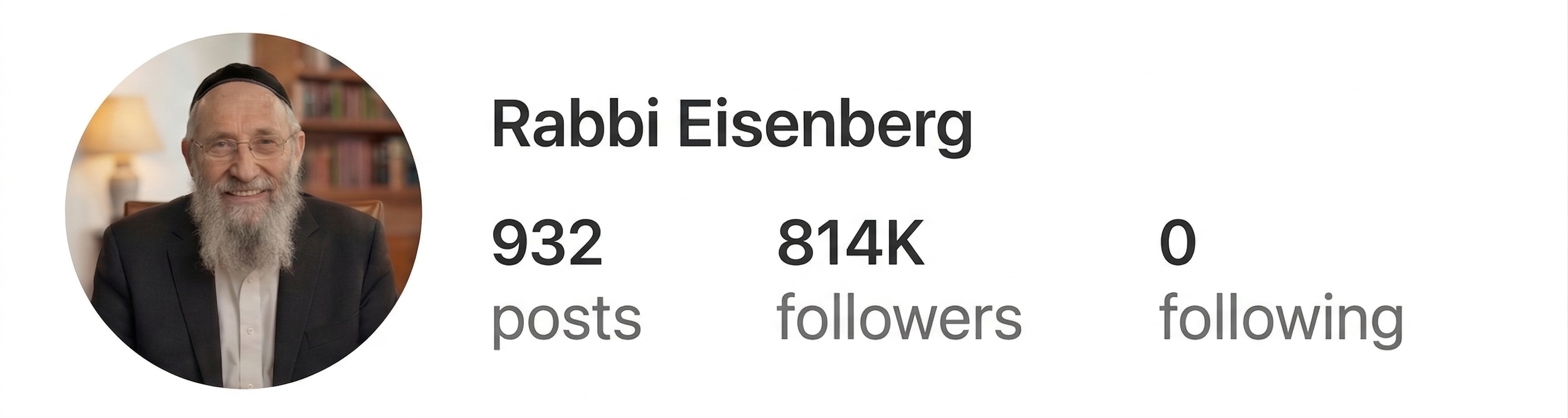 Rabbi Eisenberg Instagram