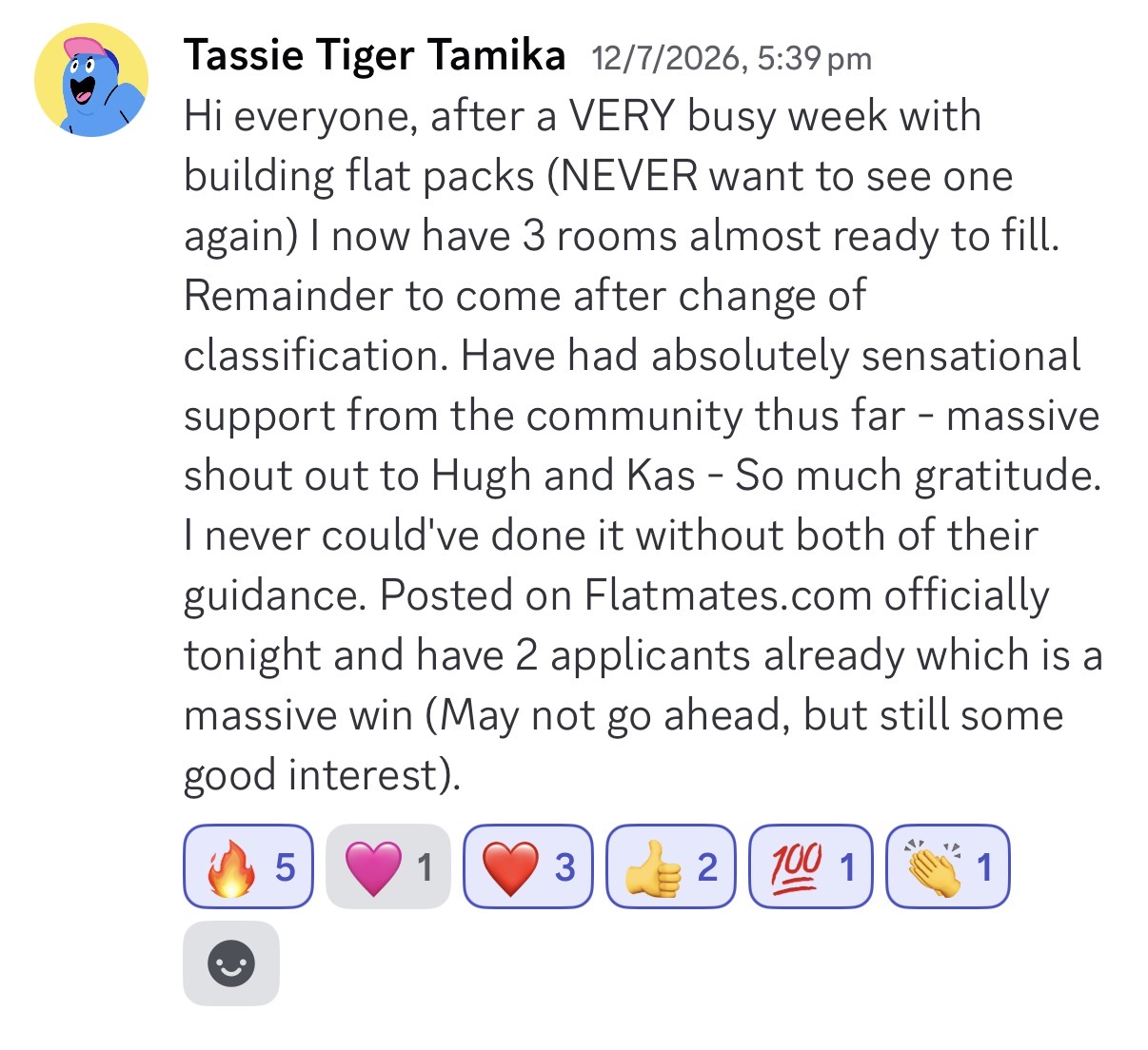 Client win posted in the community