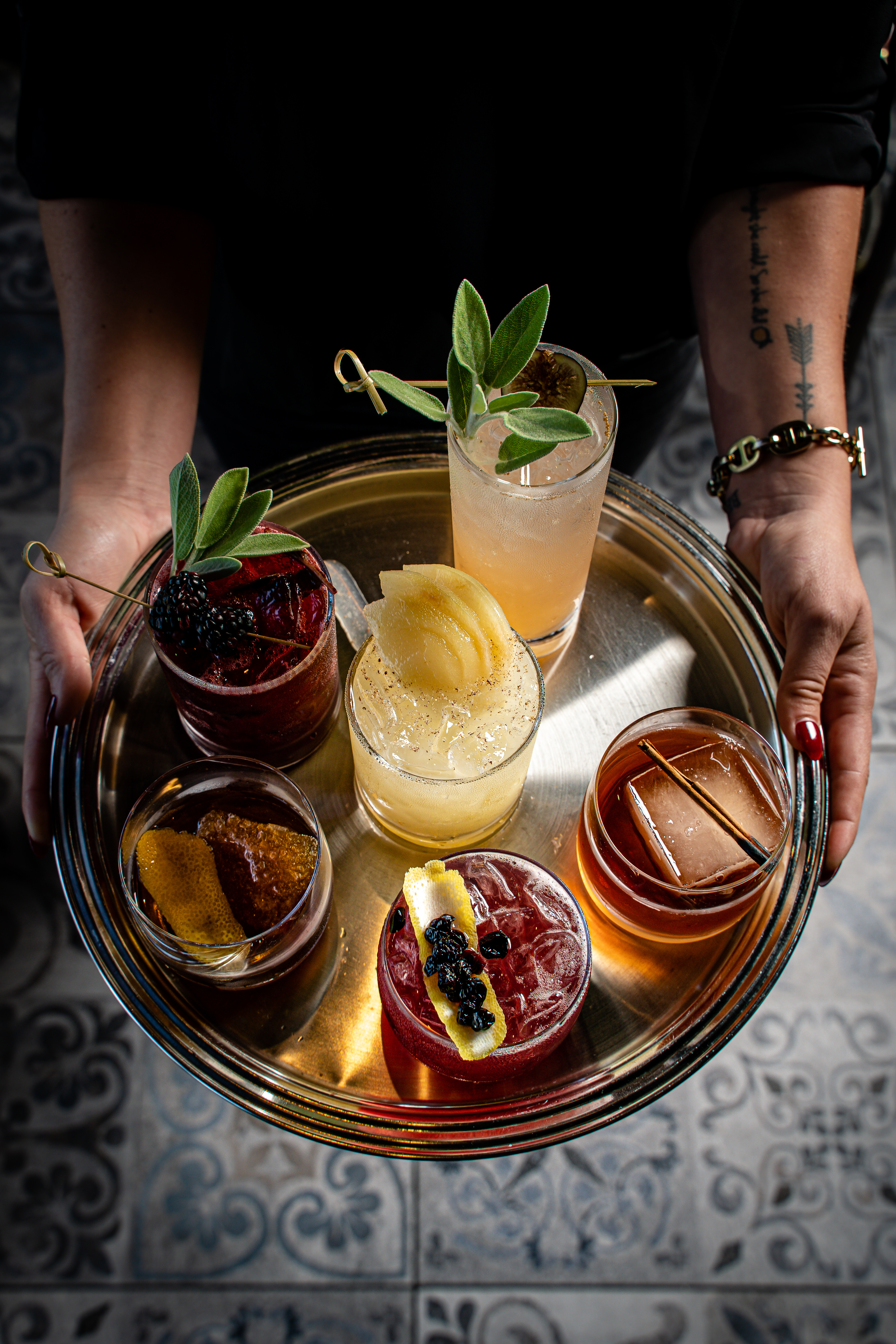 Tray of House Apéritifs & Cocktails at Et Voilà French Bistro