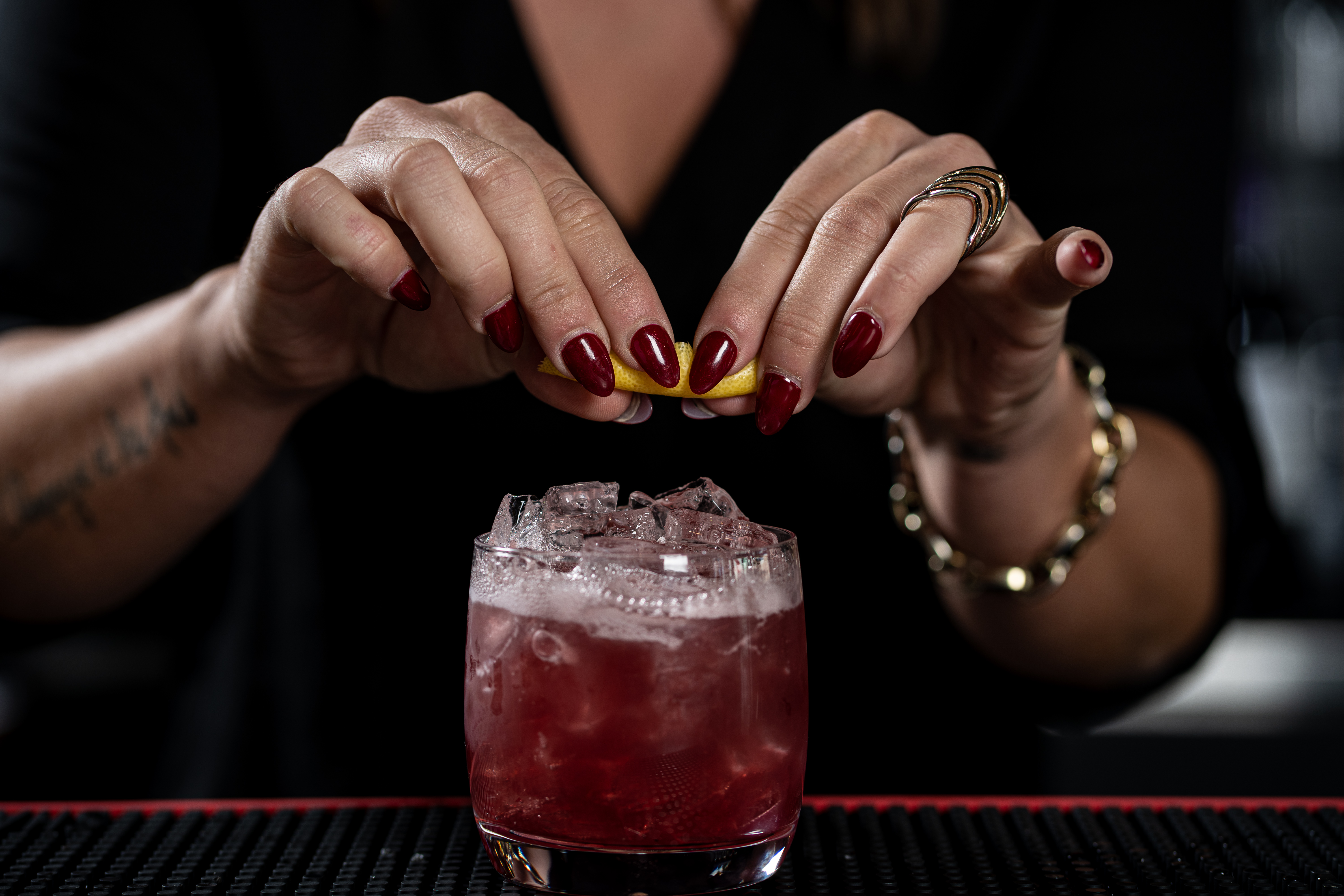 Citrus Zest Over Berry Cocktail at Et Voilà French Bistro
