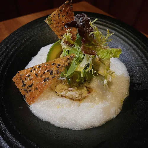 Rice & Avocado Plate with Crisps at Et Voilà French Bistro