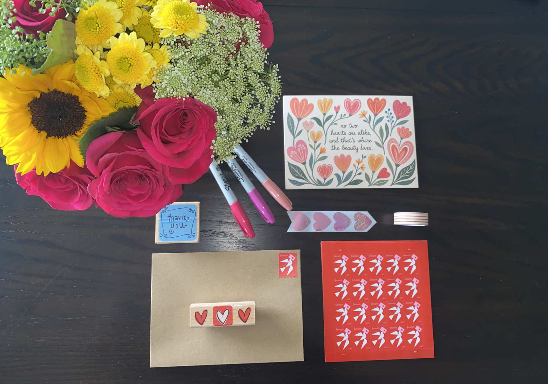 Self-Love Mail Club monthly delivery flat lay