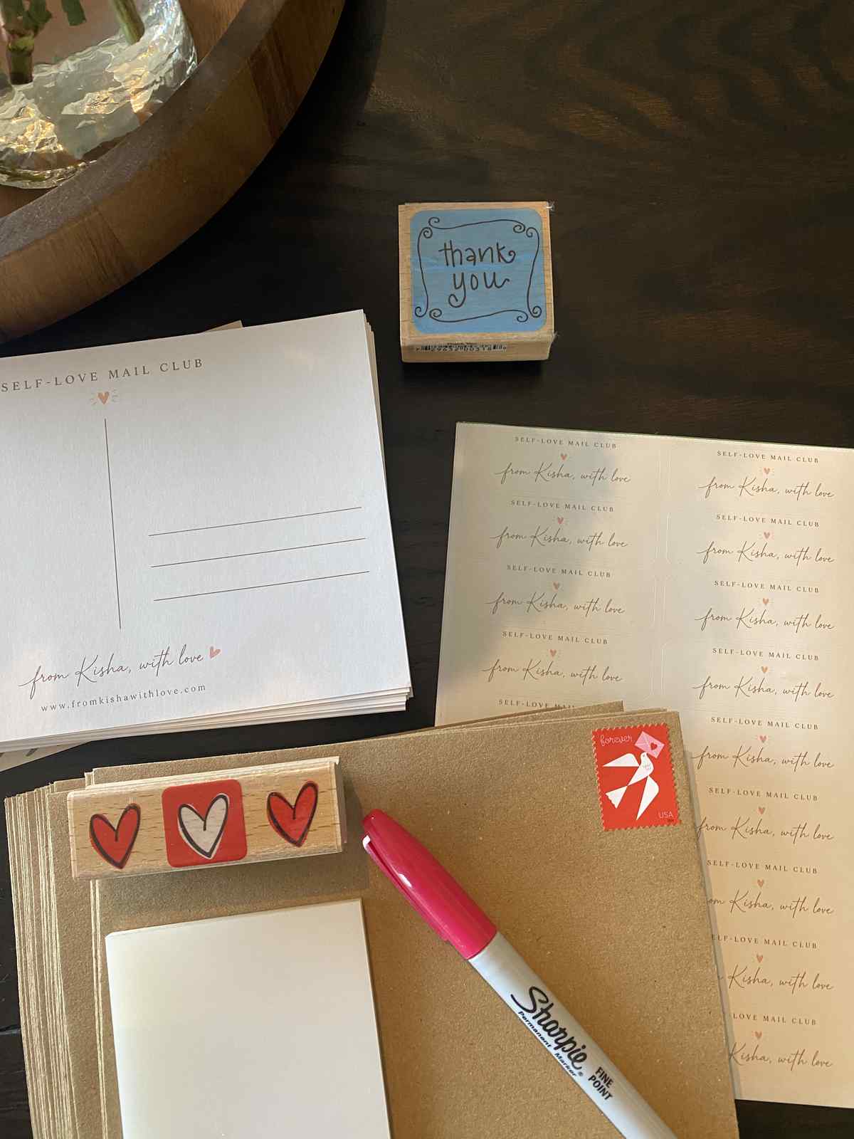 Letter from Kisha and stamps