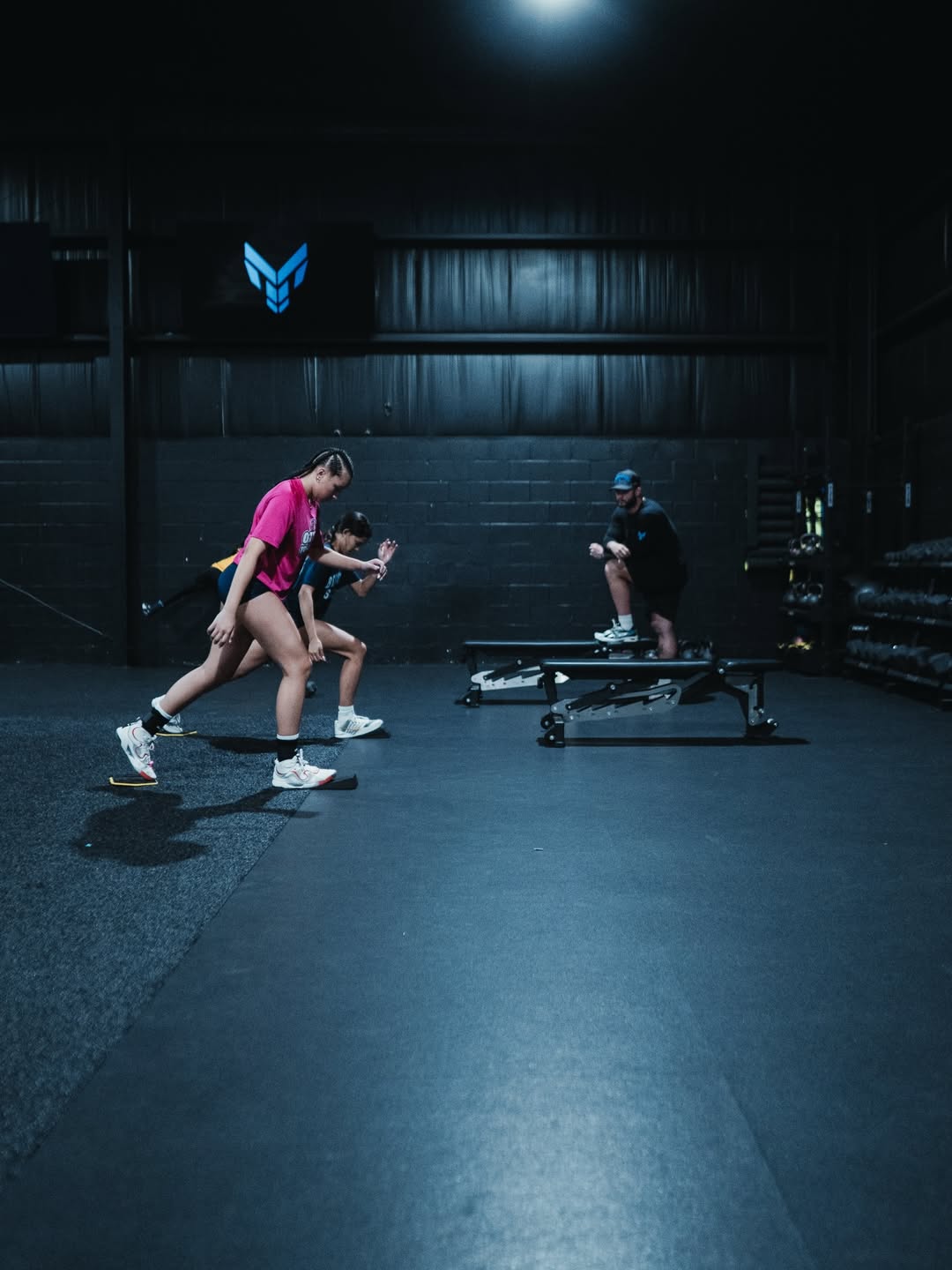 Female athletes doing speed work at YMP Tampa
