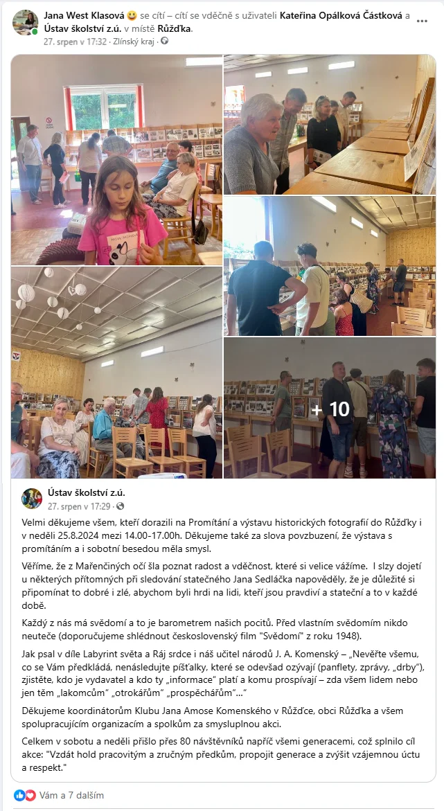 FB z výstavy 25.8.2024