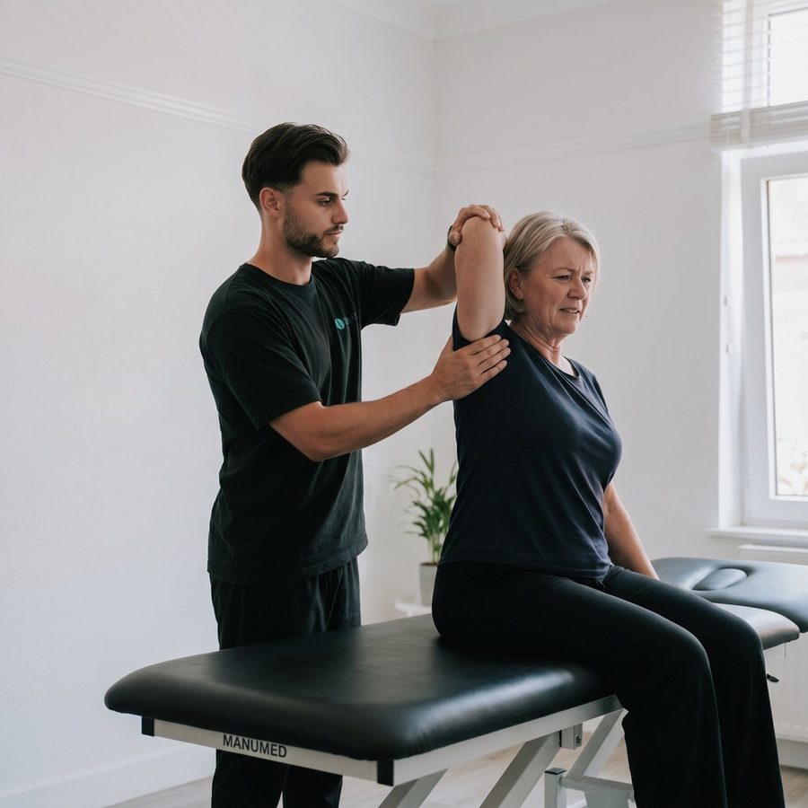 Shoulder assessment at St Giles Physiotherapy, Northampton