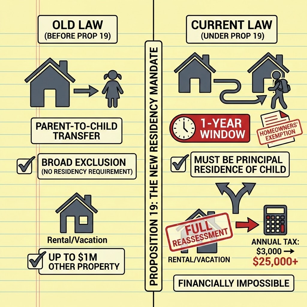California property inheritance and Proposition 19 tax reassessment impact