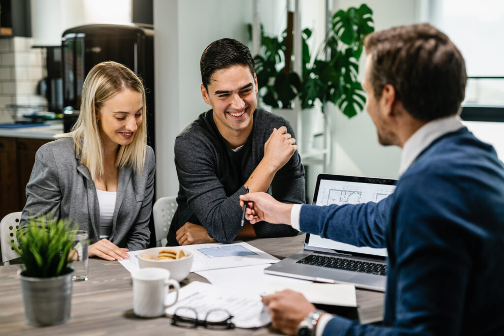 Couple meeting with an estate planning attorney