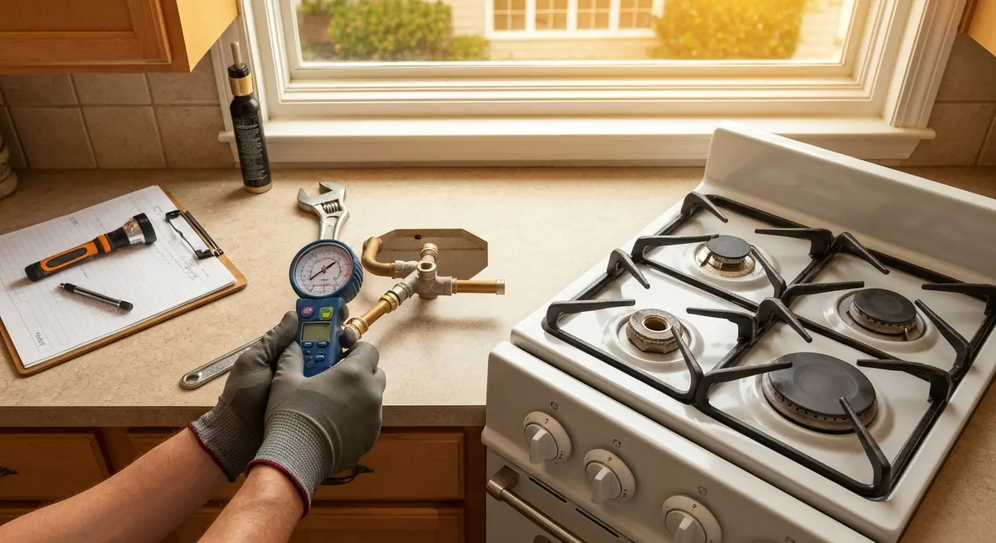 Gas appliance connection inspection