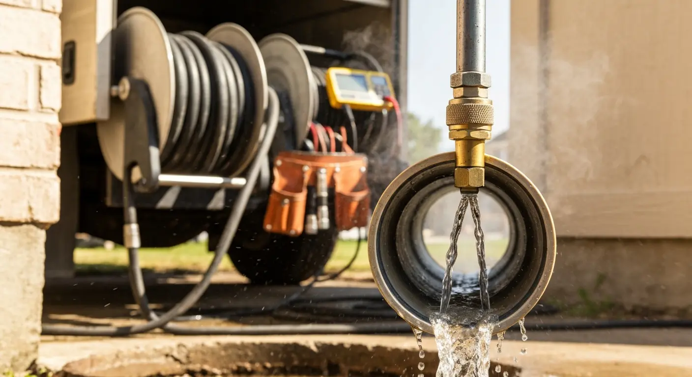 Sewer line cleaning service