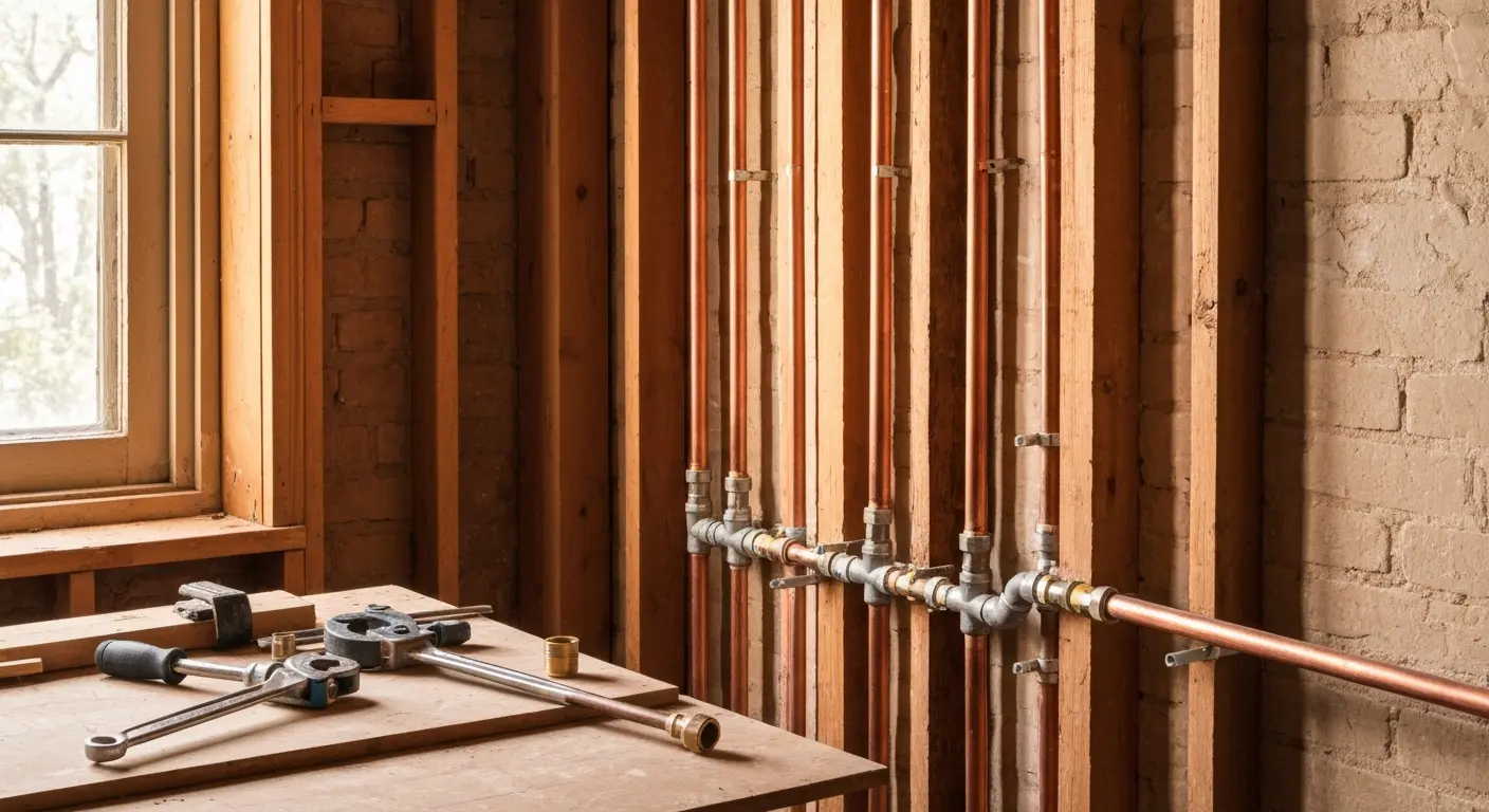 Repiping old plumbing lines