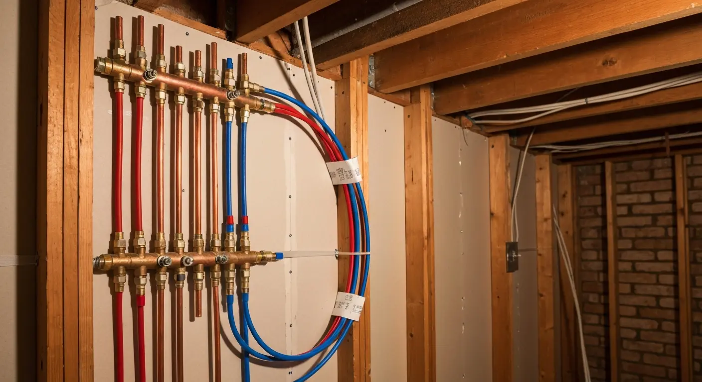 Modern water heater installation