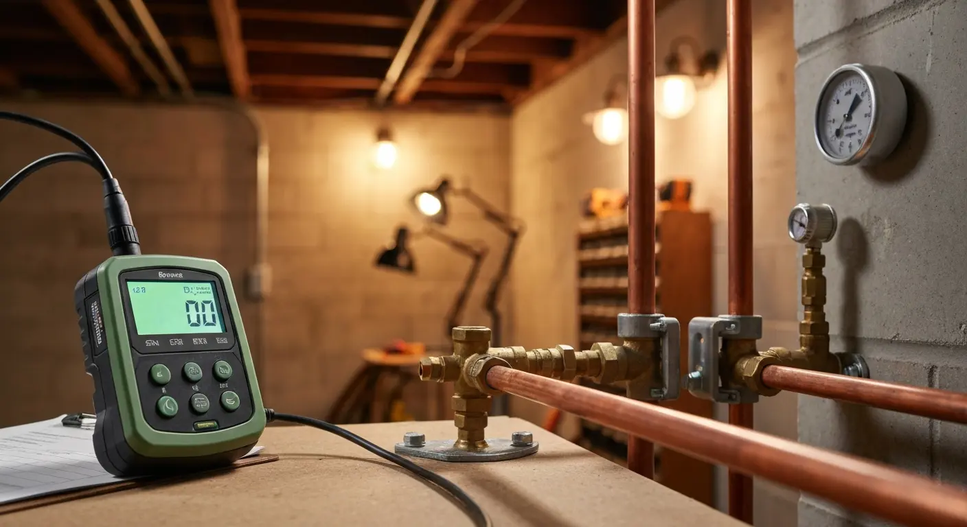 Gas line leak detection