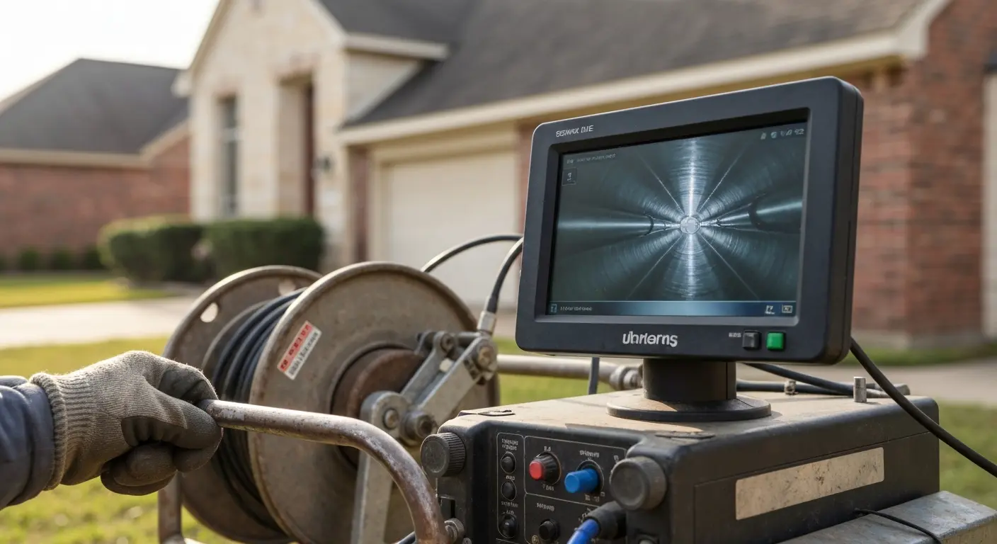 Sewer line camera inspection