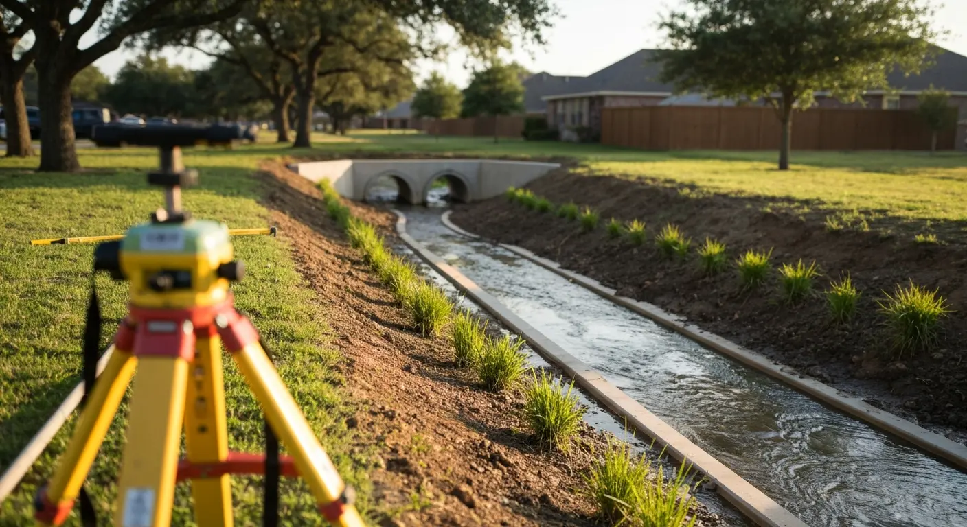 Brays Bayou landscape in Alief