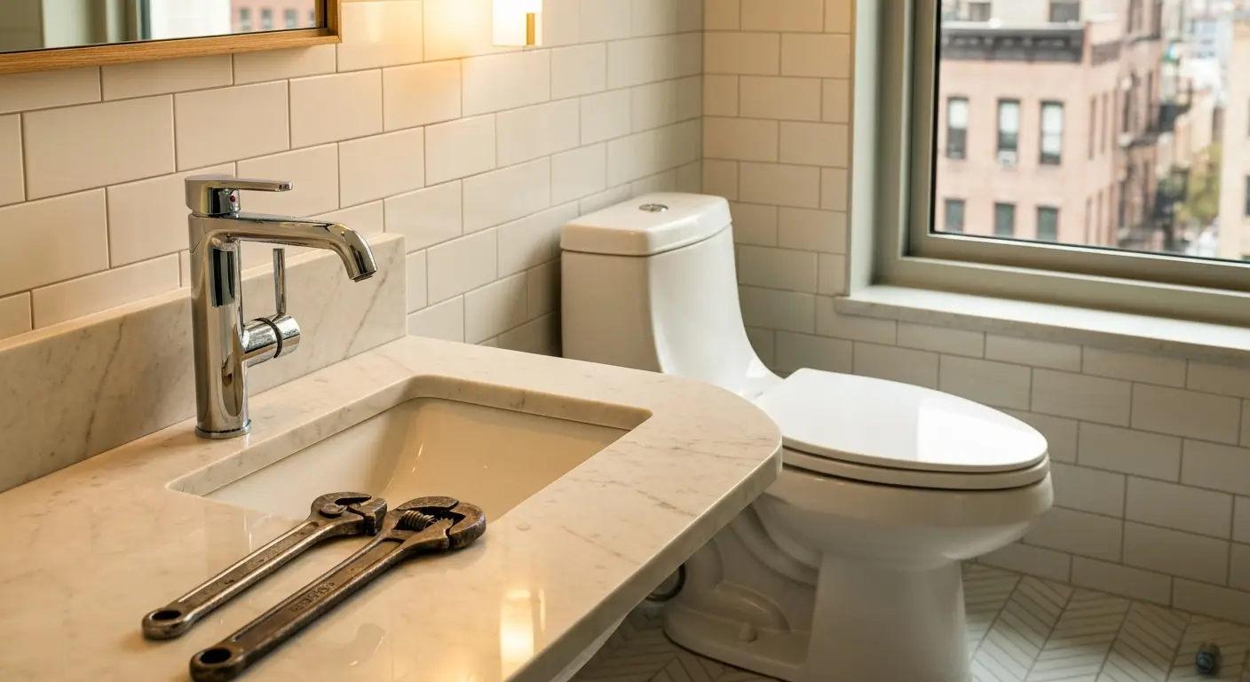 Toilet and faucet installation in West Village