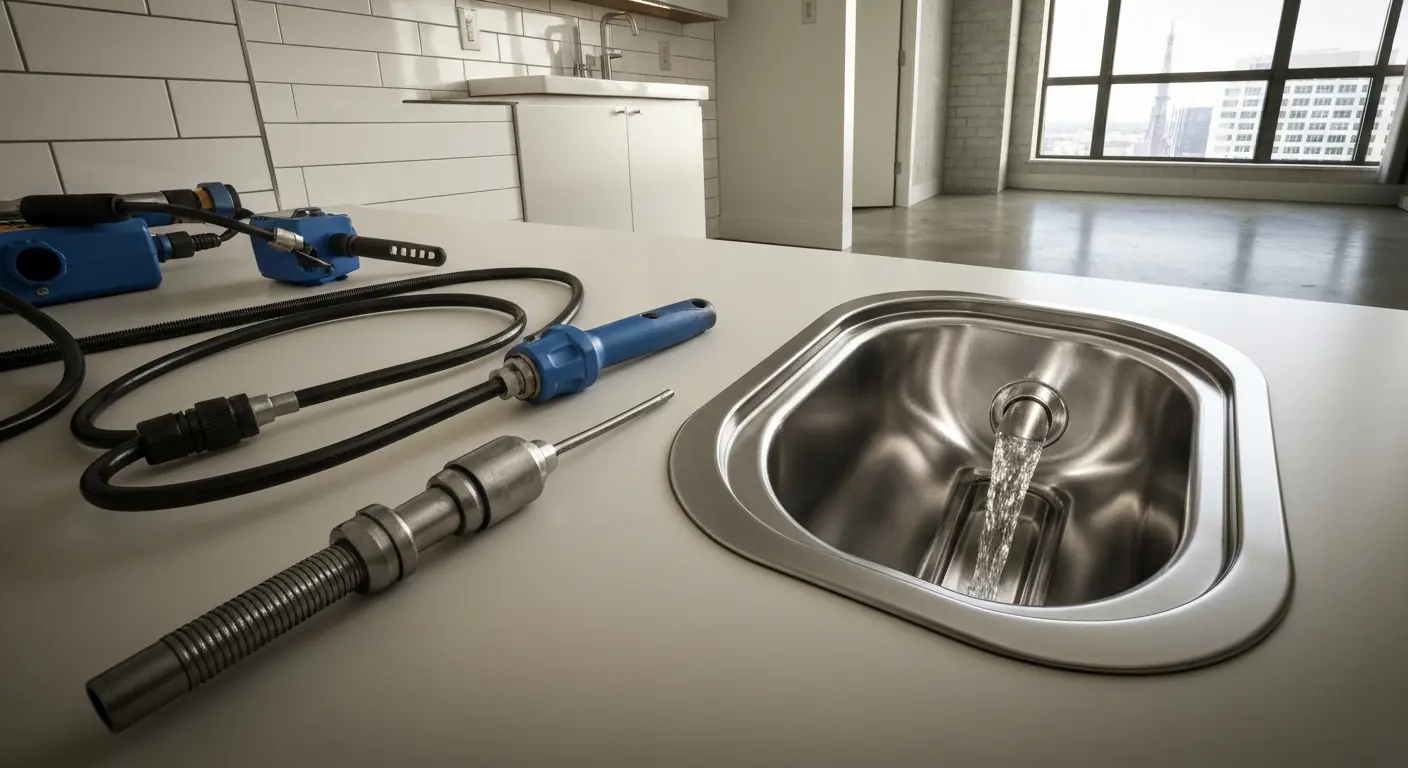 Drain cleaning in Uptown condo