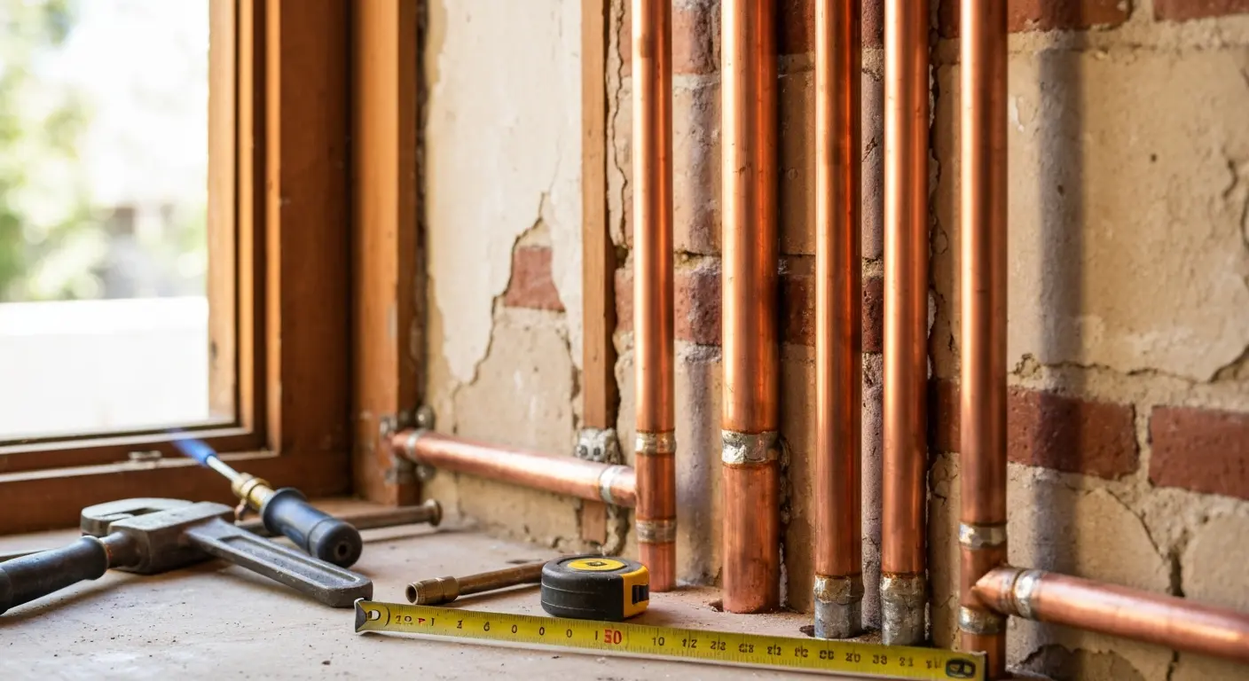 Copper pipe installation