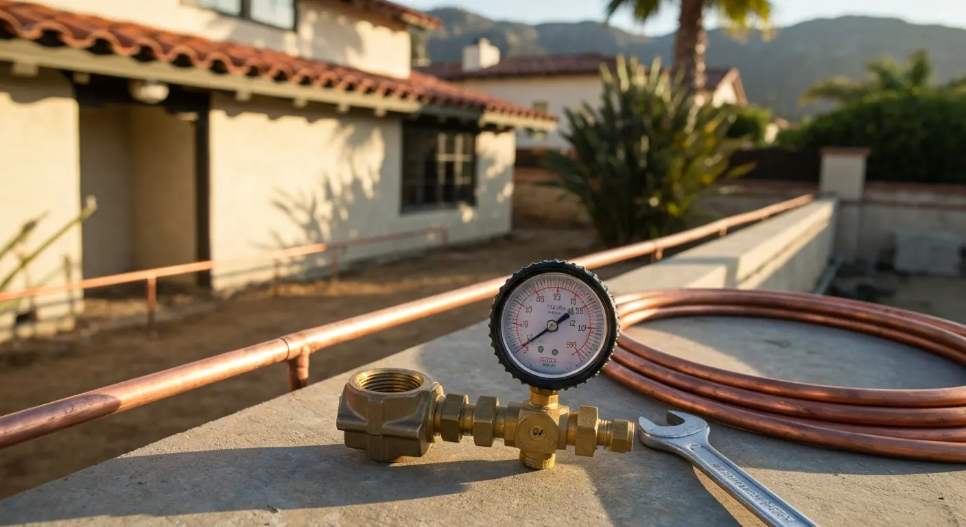 Gas line work