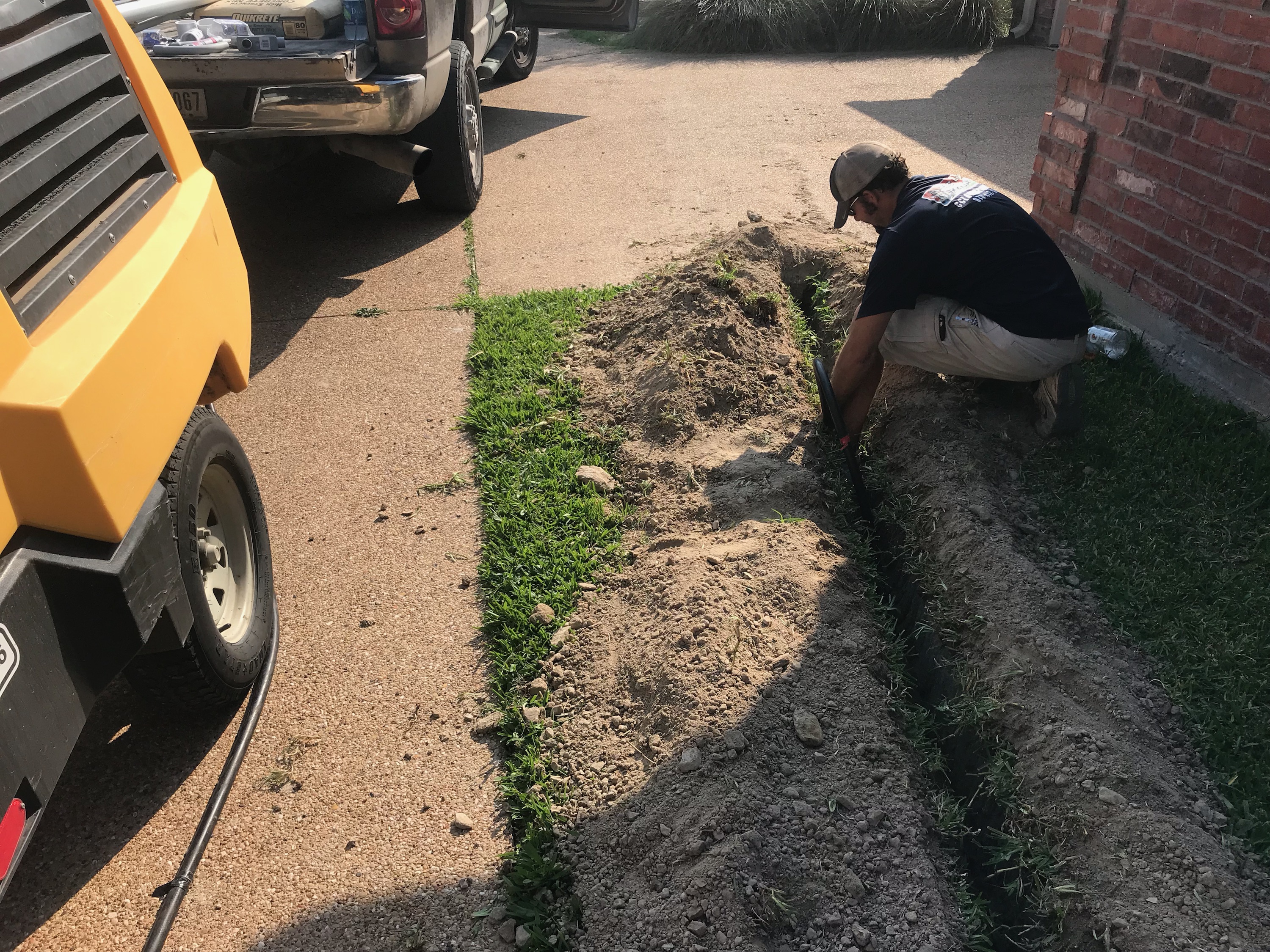 New irrigation system and sodding