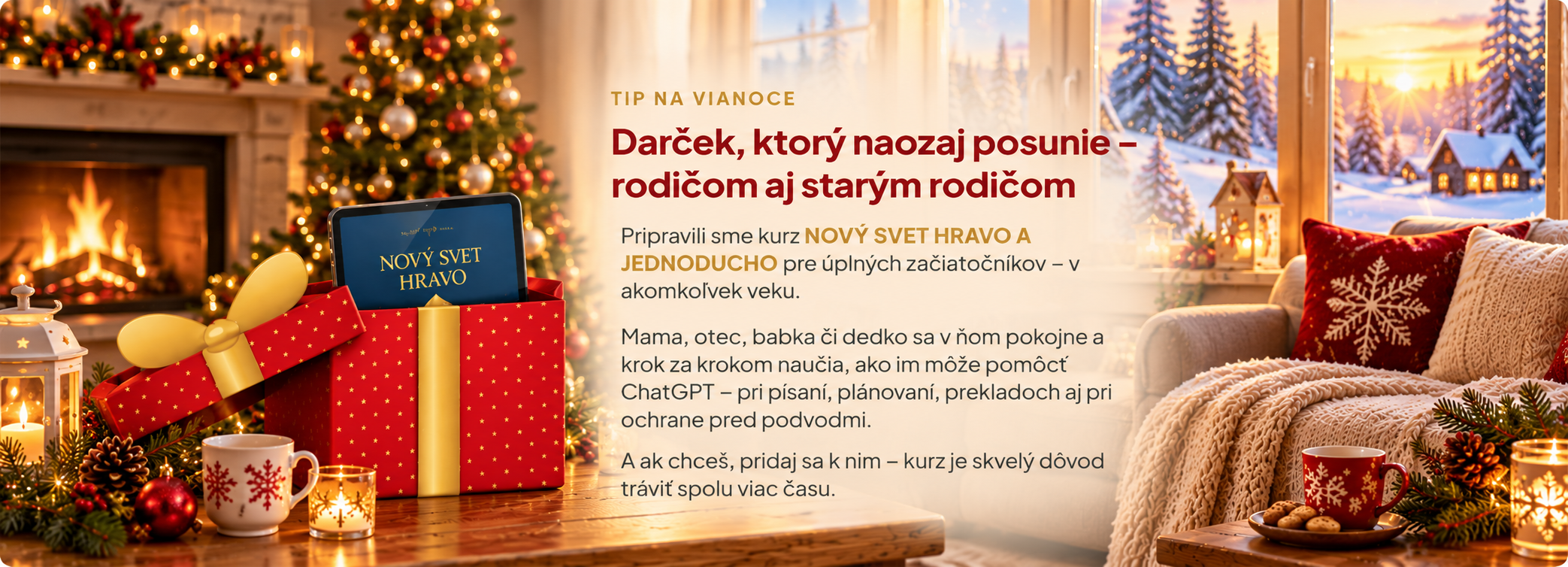 NOVÝ SVET HRAVO A JEDNODUCHO – vianočná pozvánka na kurz