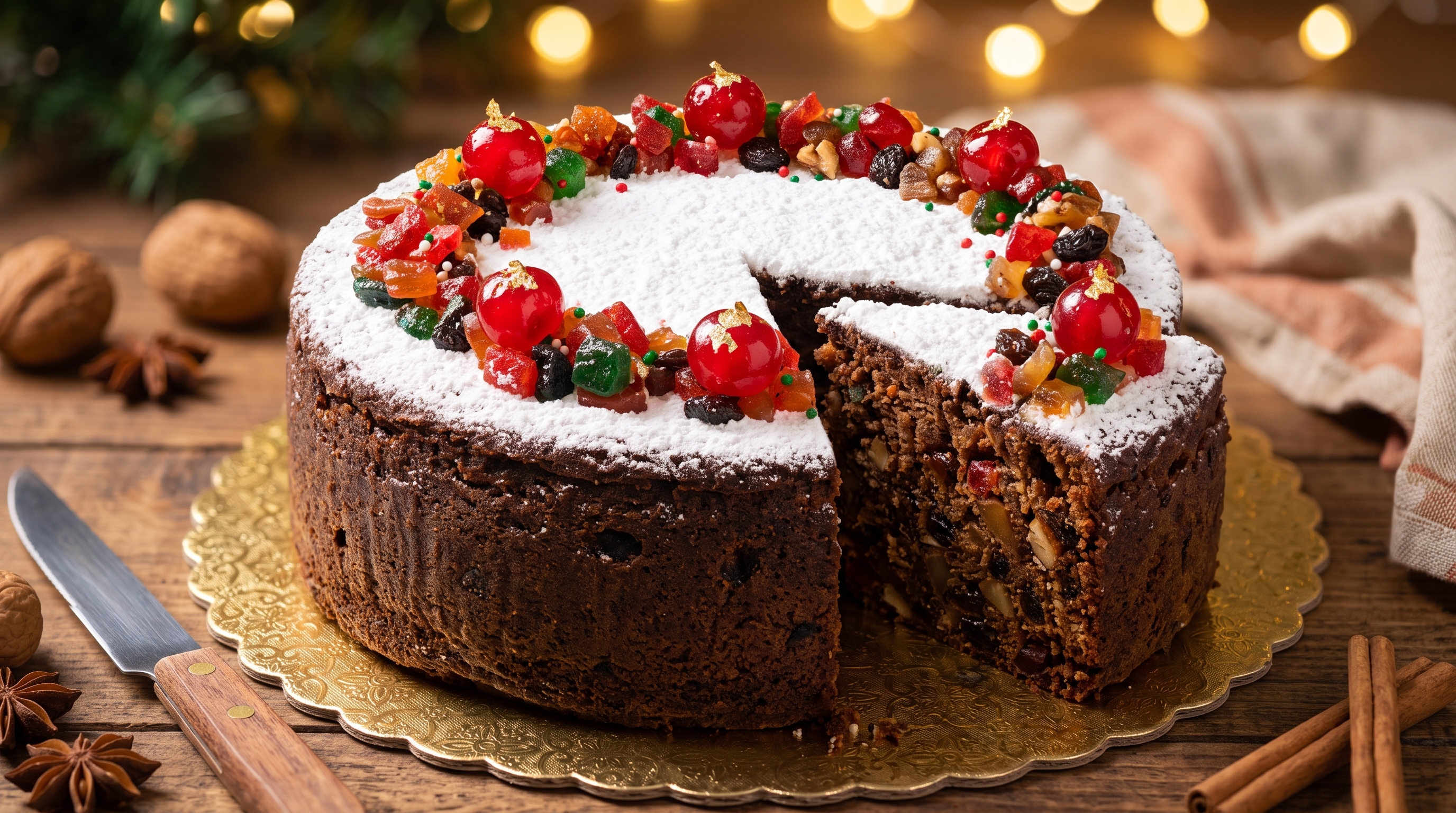 Torta negra navideña