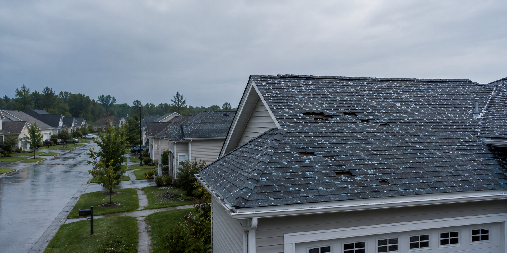 Storm impact roof damage repair Stoughton WI | Badger Roofing of Wisconsin