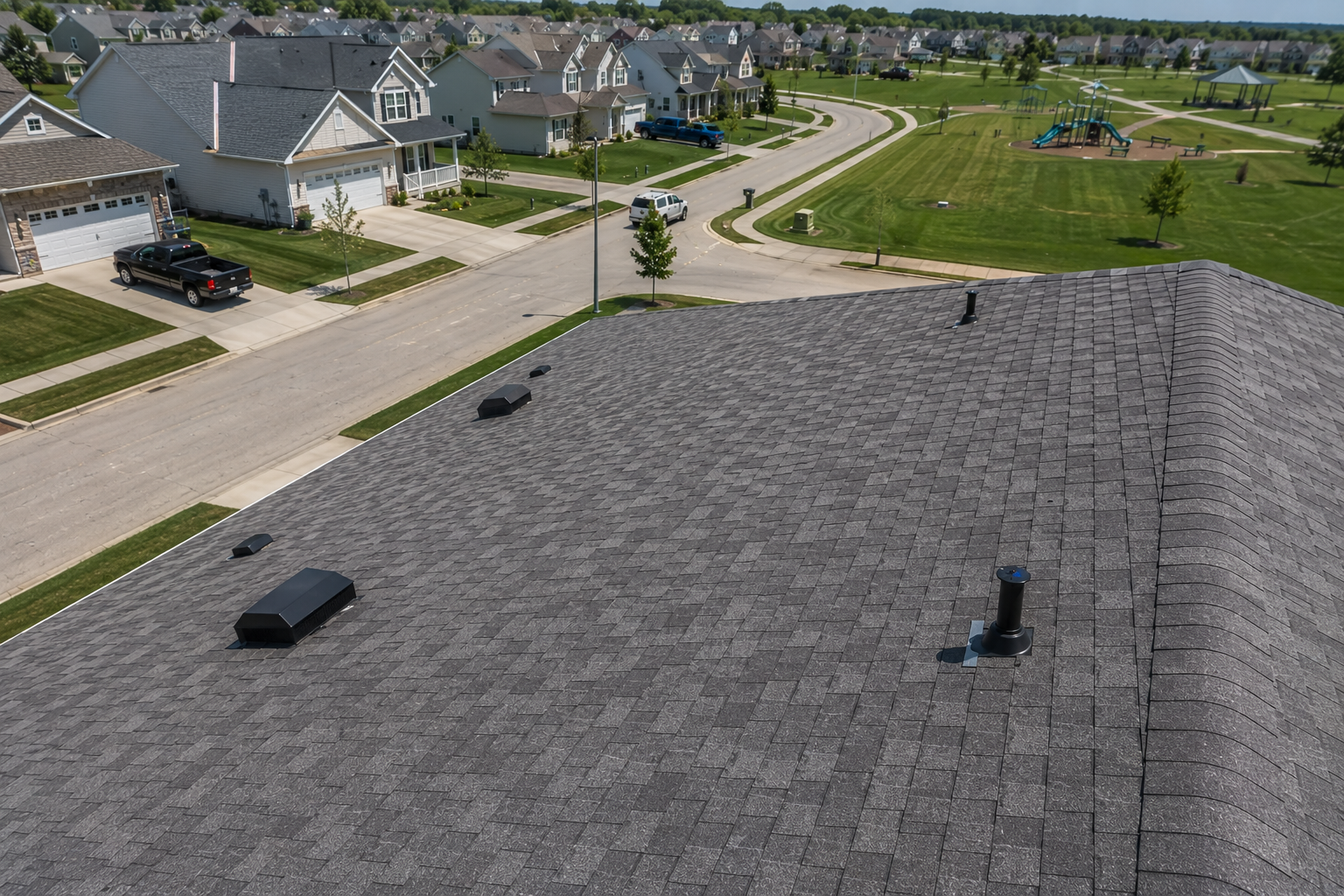 Asphalt shingle roofing Stoughton WI - architectural shingle installation Dane County - Badger Roofing of Wisconsin