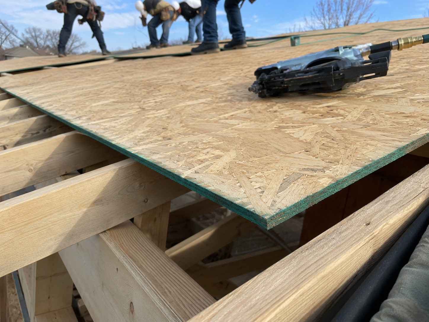 Roof deck sheathing installation Stoughton WI - Badger Roofing of Wisconsin